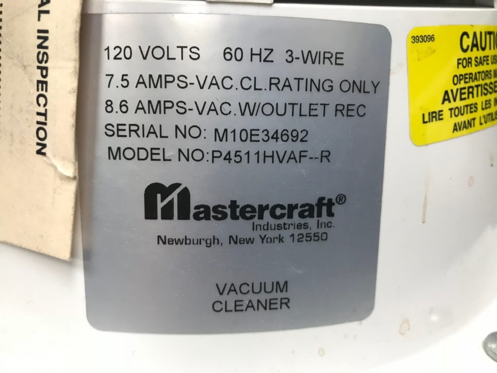 master craft serial number and model number